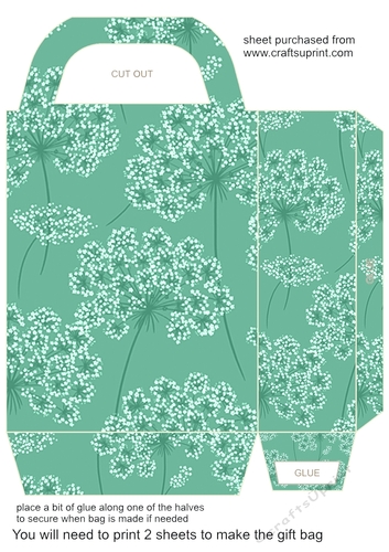 Greens floral gift bag 3
