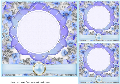 3 Blue All about the flowers card front/topper (blanks)2