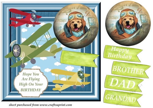 Flying high on your birthday card front 1