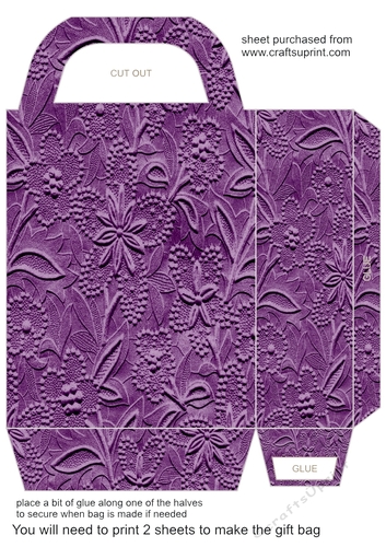 Floral embossed effect gift bag 2
