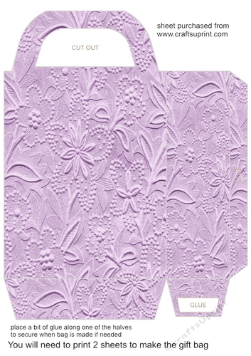 Floral embossed effect gift bag 4