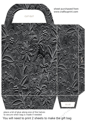 Floral embossed effect gift bag 5