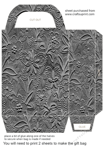 Floral embossed effect gift bag 6