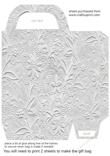 Floral embossed effect gift bag 7