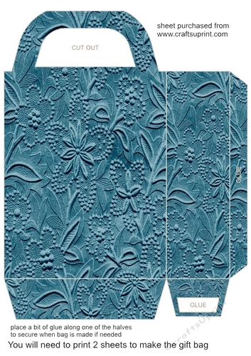 Floral embossed effect gift bag 8