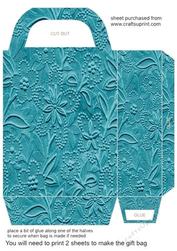 Floral embossed effect gift bag 9