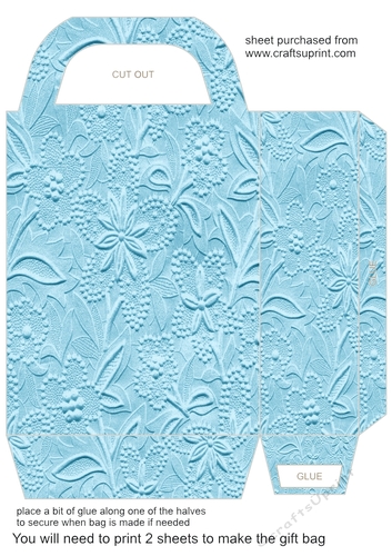 Floral embossed effect gift bag 10