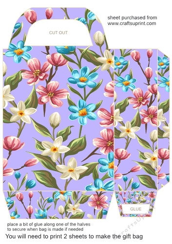 Multi floral gift bag 4