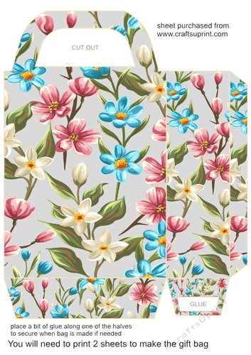 Multi floral gift bag 10