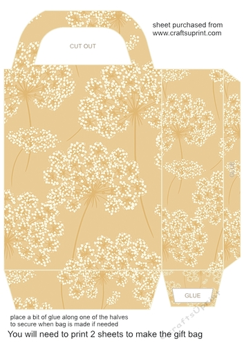 Yellow floral gift bag 1