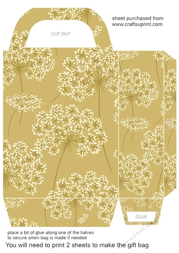 Yellow floral gift bag 2