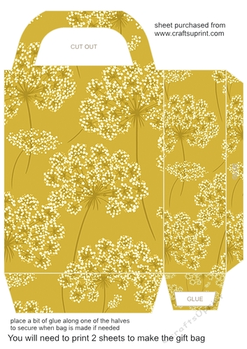 Yellow floral gift bag 3
