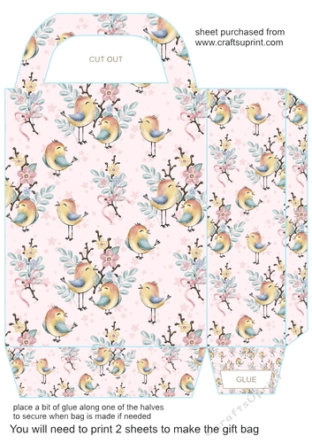 Spring birds gift bag 1