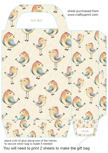Spring birds gift bag 5