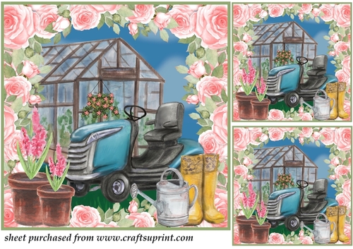 3 Into the garden card front/toppers