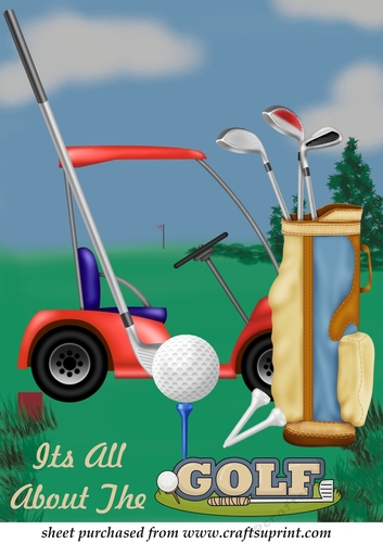 Large Its all about golf topper 6