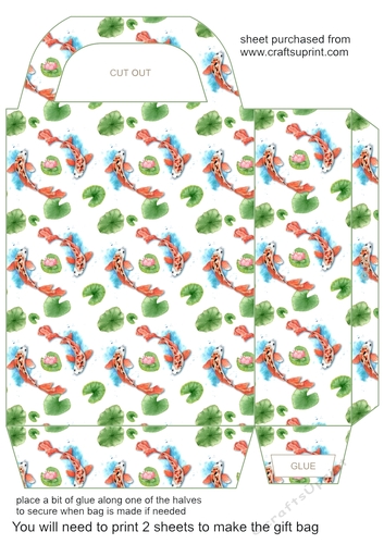 Koi themed gift bag 2