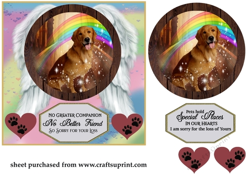 No greater companion pet loss card front 3