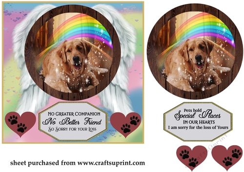 No greater companion pet loss card front 4