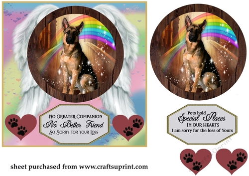 No greater companion pet loss card front 5
