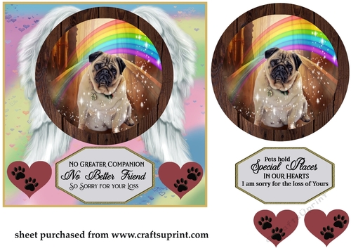 No greater companion pet loss card front 7