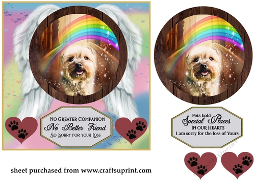 No greater companion pet loss card front 14