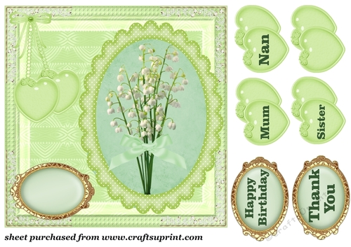 Lily of the valley card front