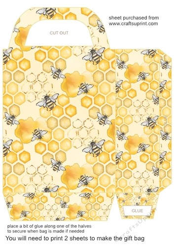 Yellow bee gift bag 1