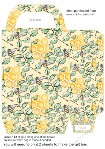 Yellow bee gift bag 2