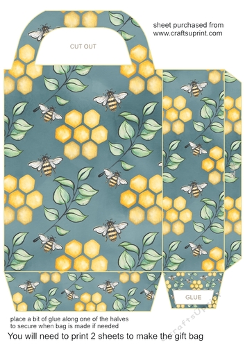 Yellow bee gift bag 3
