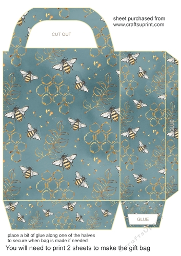 Yellow bee gift bag 4