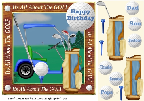 Family All about the golf card front
