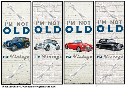 4 Vintage car toppers/bookmarks 3