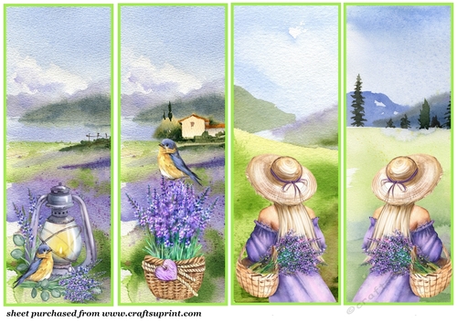 4 Lavender toppers/bookmarks 2