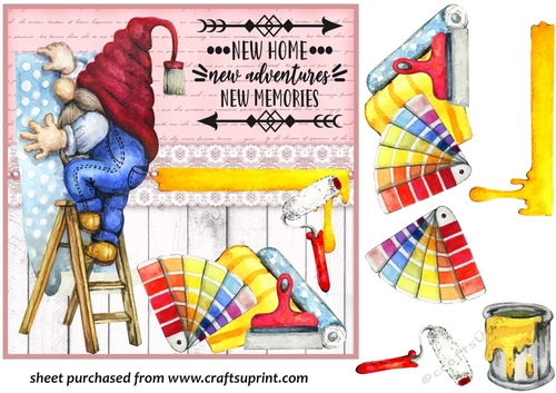 New home decorating gnome card front 3