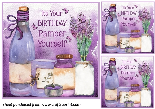 3 Its your Birthday card front/toppers