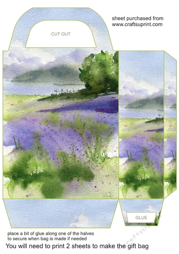 Lavender scene gift bag 1