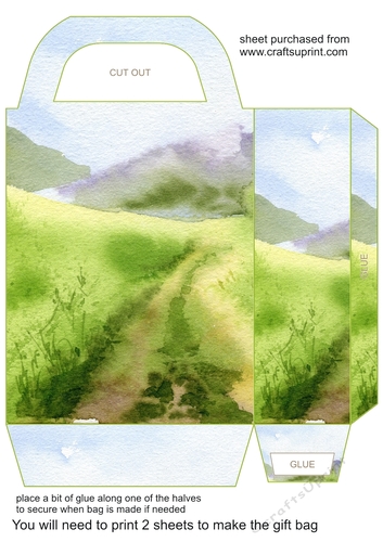 Lavender scene gift bag 3