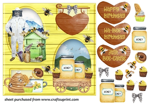 All about the bees and honey card front