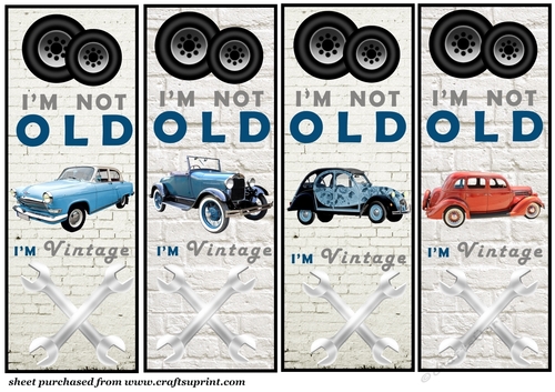 4 Vintage car toppers/bookmarks 7