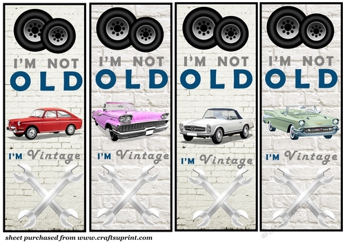 4 Vintage car toppers/bookmarks 9