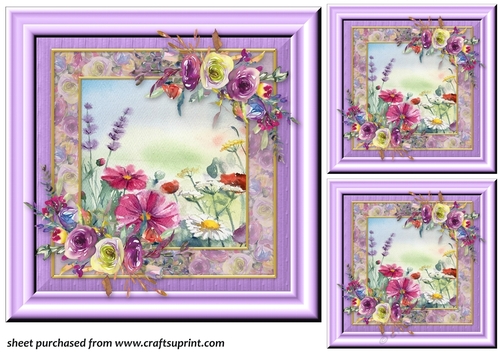 3 Lilac its all about the flowers card front/toppers