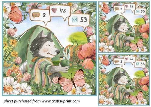 3 Taking a well earned break card front/toppers