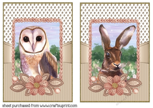 2 Cream woodland animal card fronts 1