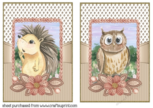 2 Cream woodland animal card fronts 3