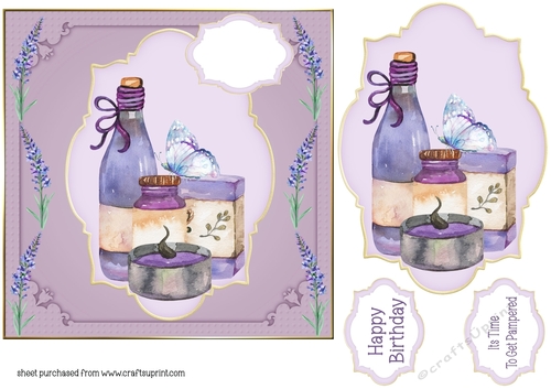 All about the lavender card front 3