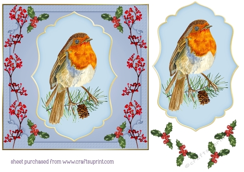 Winter bird card front 1