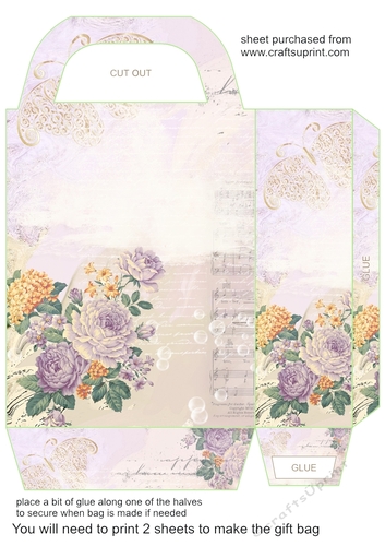 Vintage floral gift bag 1
