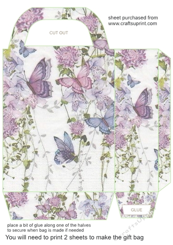 Vintage floral gift bag 4