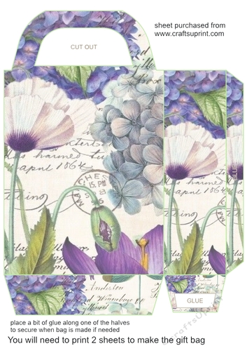 Vintage floral gift bag 5